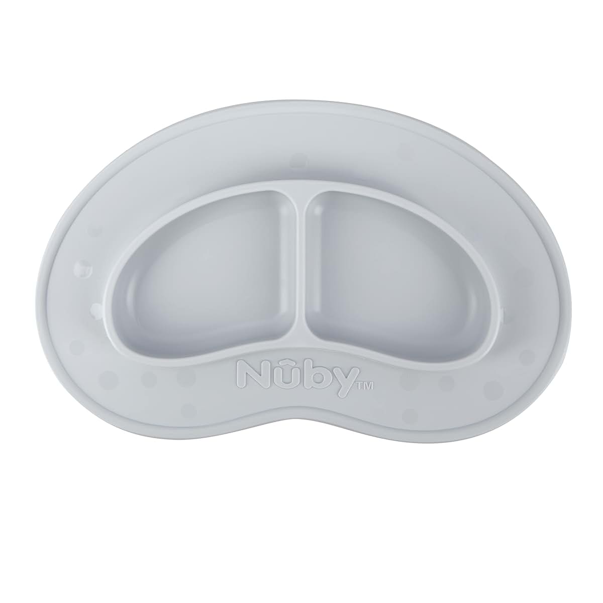 Nuby Sure Grip Miracle Mat 2-Section Suction Plate Gray
