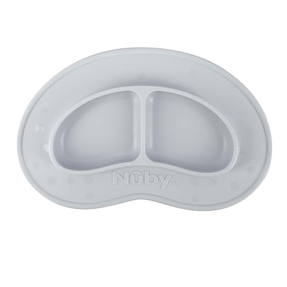 Nuby Sure Grip Miracle Mat 2-Section Suction Plate Gray