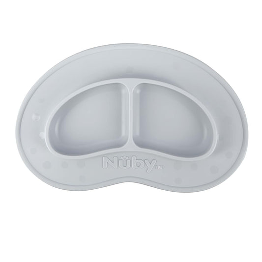 Nuby Sure Grip Miracle Mat 2-Section Suction Plate Gray