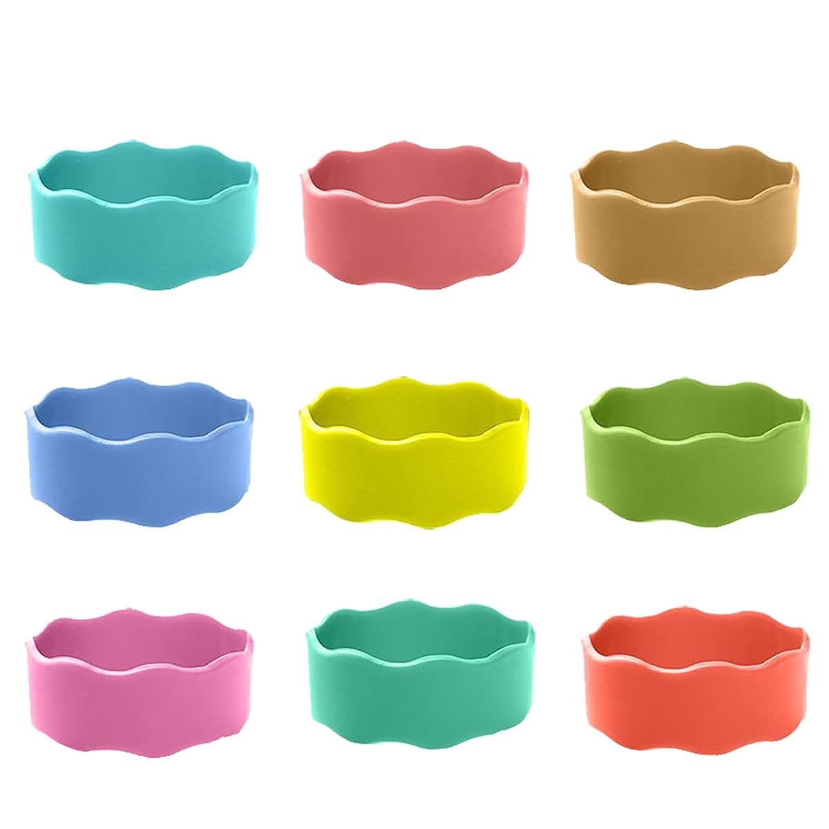 JMYDecor 5PCS Silicone Baby Bottles Band for Daycares Writable & Bottles Name Label Reusable,Easy Grip Cup Band for (photo 3)