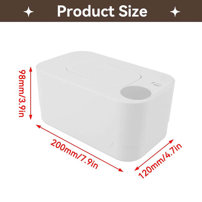 Jwthee Portable Wipe Warmer And Wet Wipes Dispenser USB Heating Case White (photo 3)