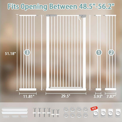Qonimm Extra Tall Cat Gate For Doorways