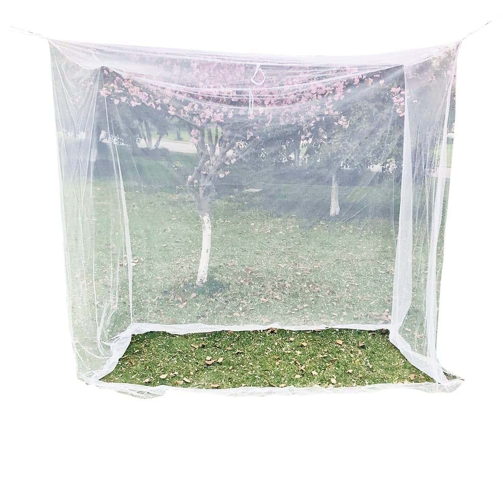 Xierdio Jumbo Mosquito Net Canopy for King Size Bed, White Polyester Mesh