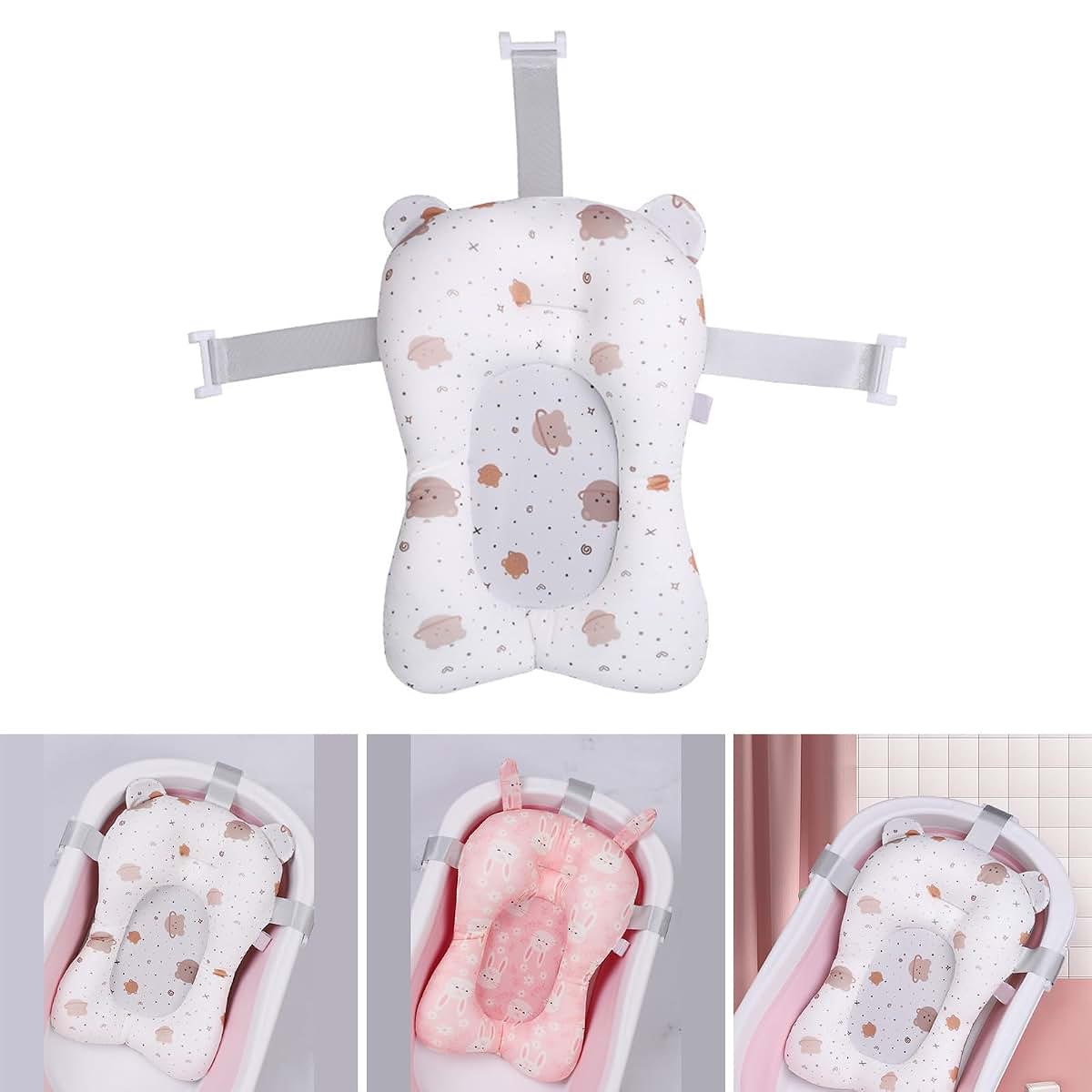 BOSTYY Cartoon Baby Bath Tub Pad with Bear Pattern (photo 2)