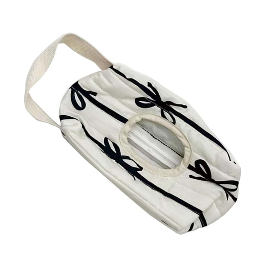 ETAWDE Portable Dispenser Refillable Wipe Holder Baby Wipe Box Case with Bowknot Pattern Reusable Travel Wipe Container