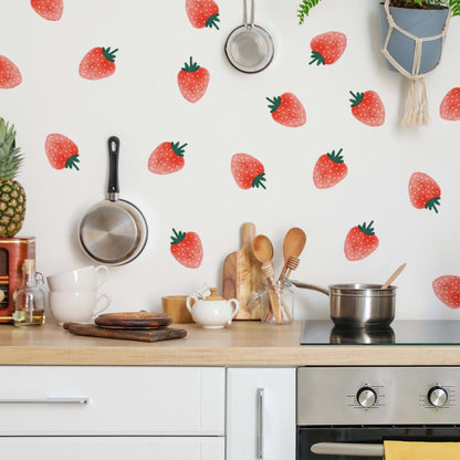 Strawberry Art Wall Decals for Nursery and Room Decor