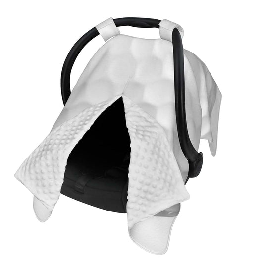 CAYKWVZ White Golf Ball Baby Car Seat Canopy Cover Multi Use Shower Gift, Nursing Cover for Mom Nursing Covers, Bow