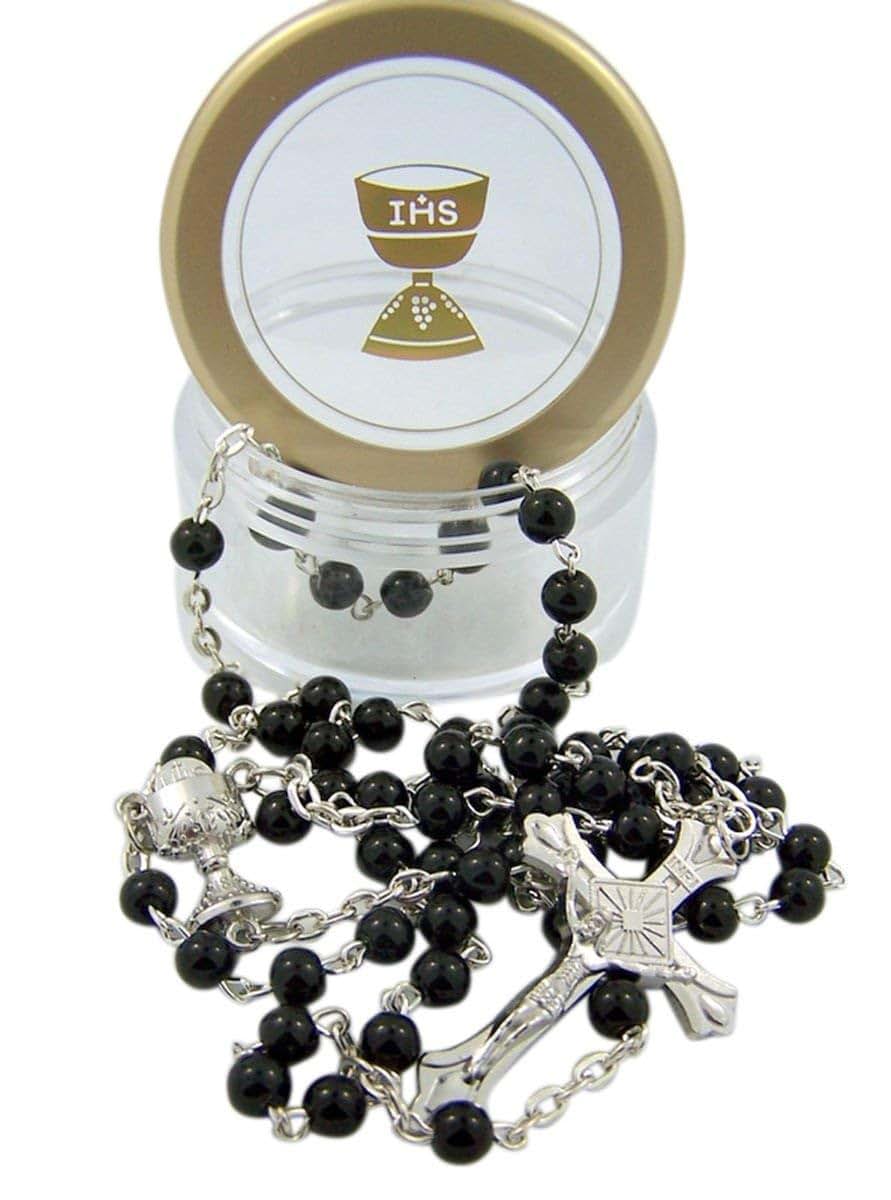 BabyOneStop First Communion Mass Book and Rosary Set with Case