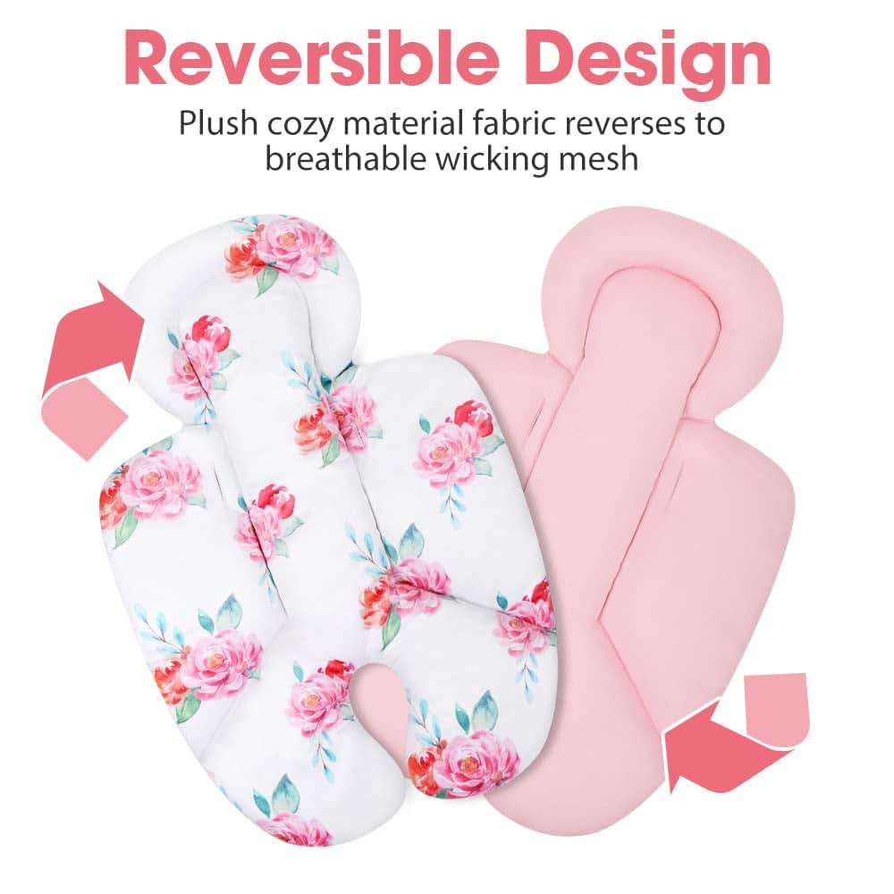 Minne Baby Infant Insert, Compatible with 4Moms RockaRoo and MamaRoo, Includes 3 Strap Pad, Breathable Mesh Fabric (photo 3)