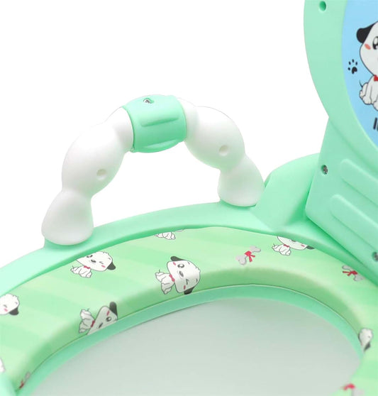 XKMT- Baby Kids Portable Green Bear Portable Potty Training Toilet Seat With Pad Toddler Lovely Toilet Comfortable Soft