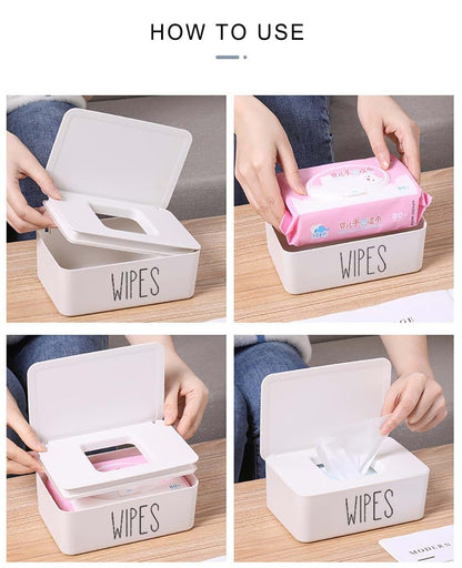 Illikkuyax 2 Pack Baby Wipes Dispenser Grey