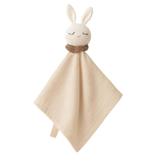 Big Newsies Bunny Lovey Security Blanket In Beige