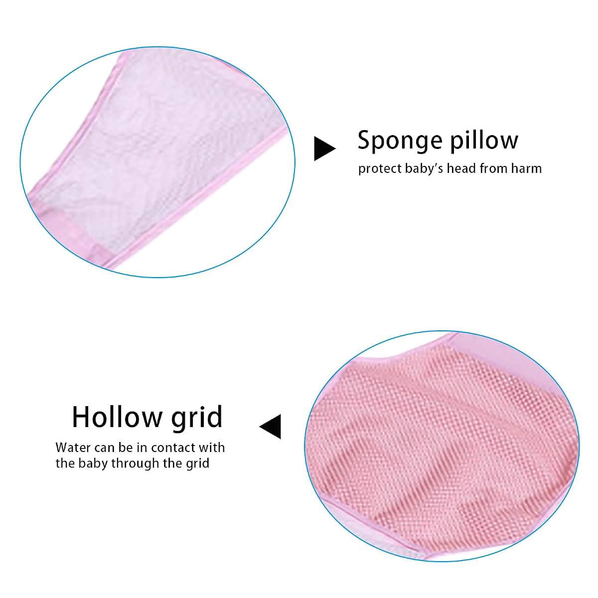 Ibluelover Baby Bath Seat Support Mesh Pad Infant Bathing Support Mat (photo 3)