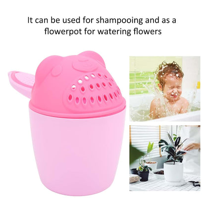BabyOneStop Baby Waterfall Rinser Bath Cup, Pink Shampoo Rinse Cup with Filter for Bath Time