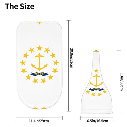 Rhode Island State Flag Newborn Swaddle Set with Beanie Hat