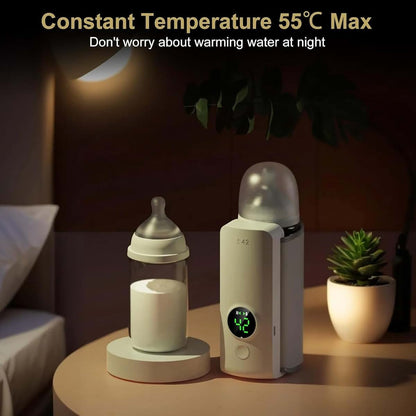 TeqHome Portable Bottle Warmer With USB Rechargeable Battery