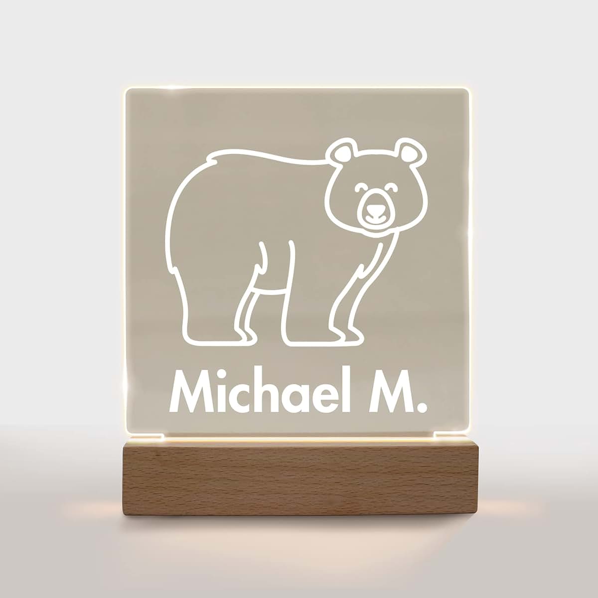With Love From Julie Personalized Night Light for Kids Girls Boys Customized Gifts for Baby Nursery Lamp Bedroom Decor