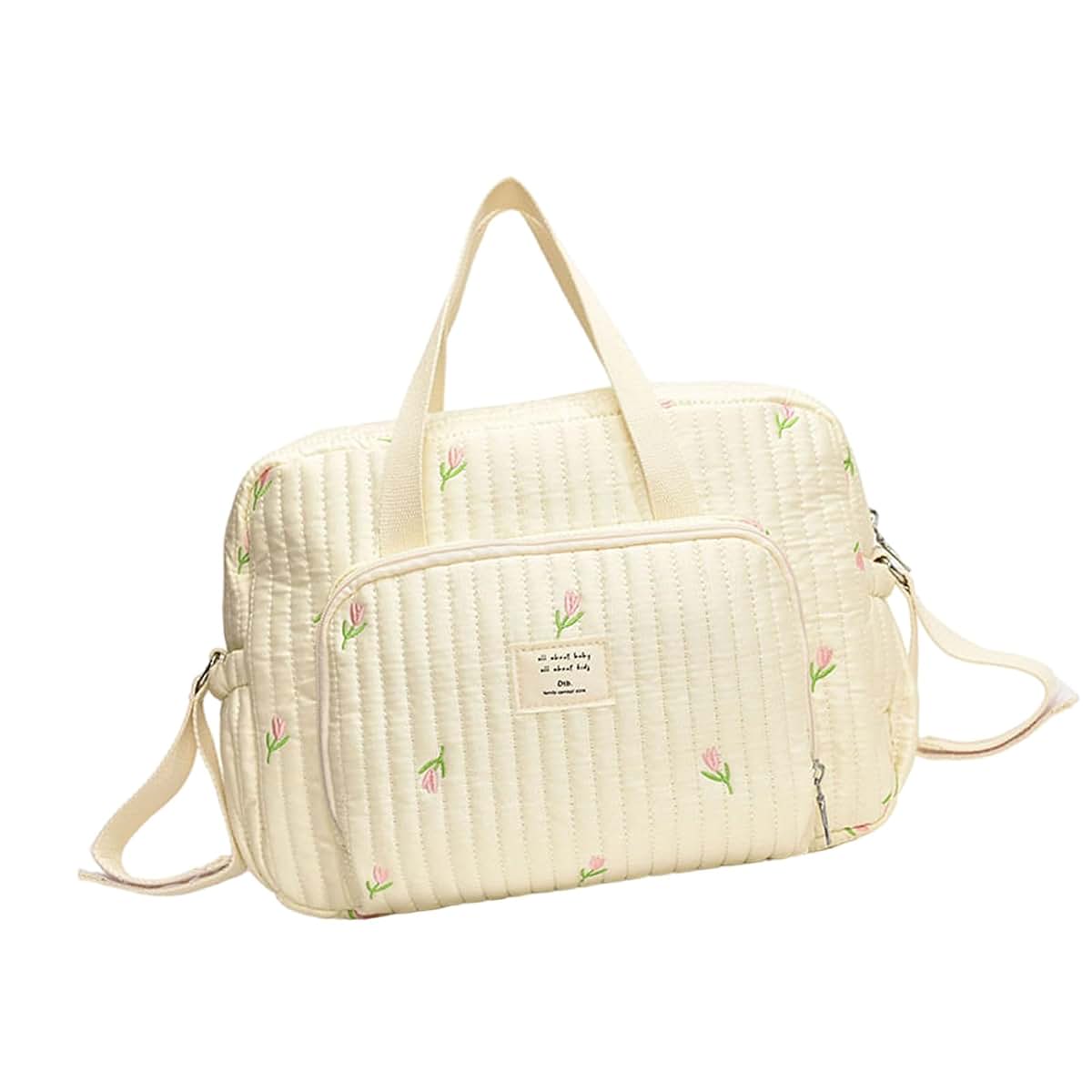 BabyOneStop Embroidered Diaper Organiser Mother Bag with Multiple Compartments