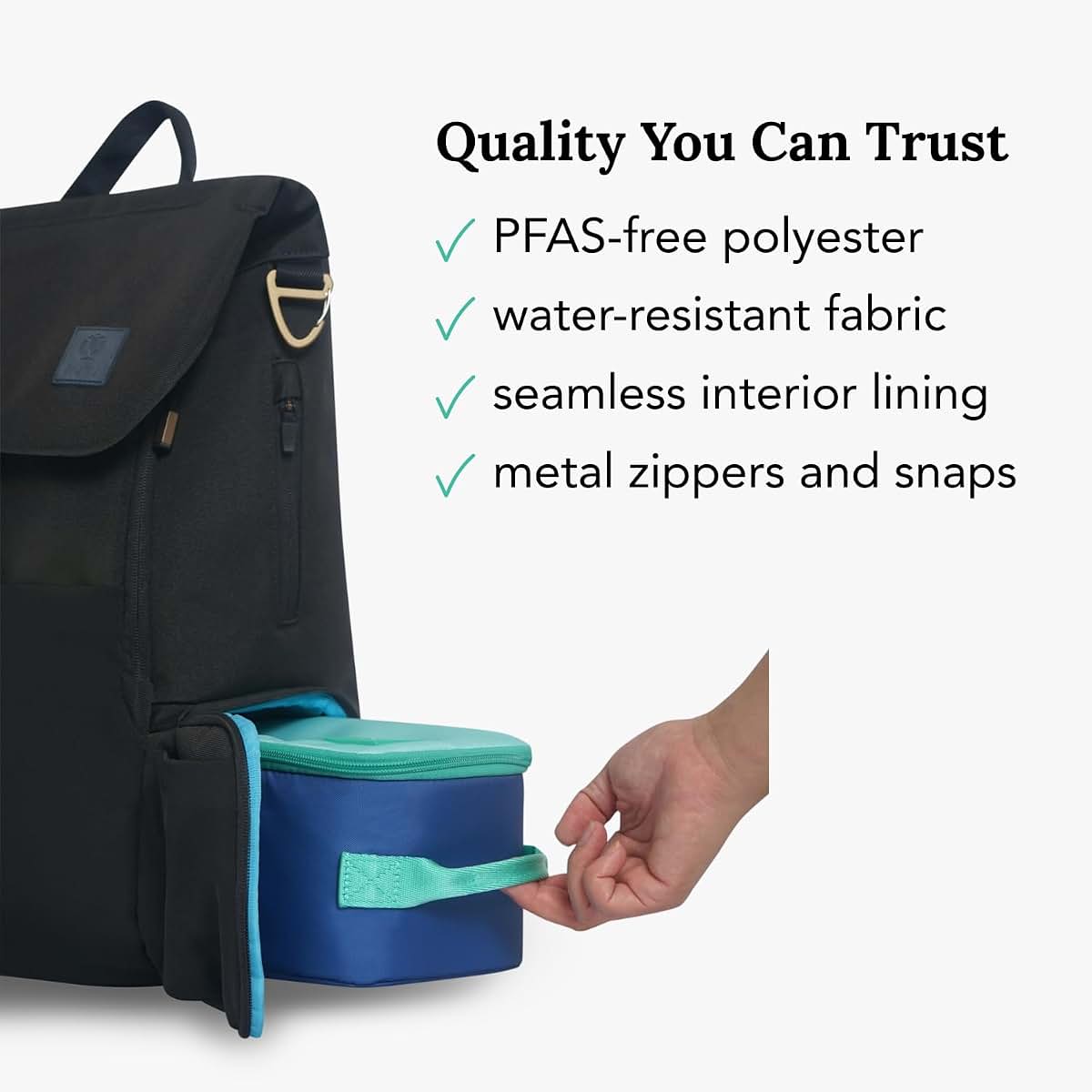 Huhu Insulated Cooler Bag - Water-Resistant Lunch & Baby Bottle Cooler - Easy-to-Clean, Leak-Free Interior – On-The-Go (photo 2)