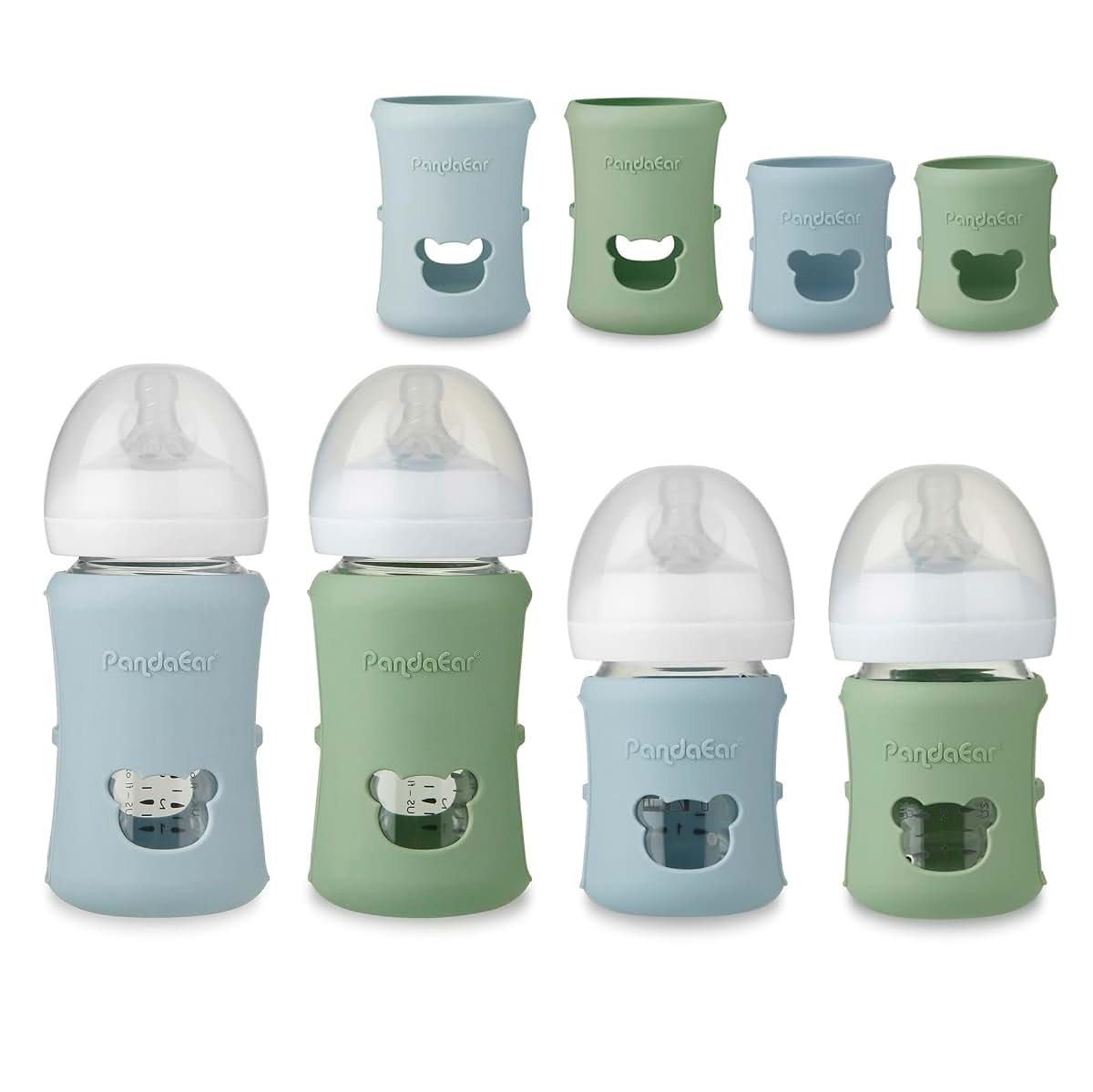 PandaEar Silicone Sleeves for Philips Avent Glass Bottles