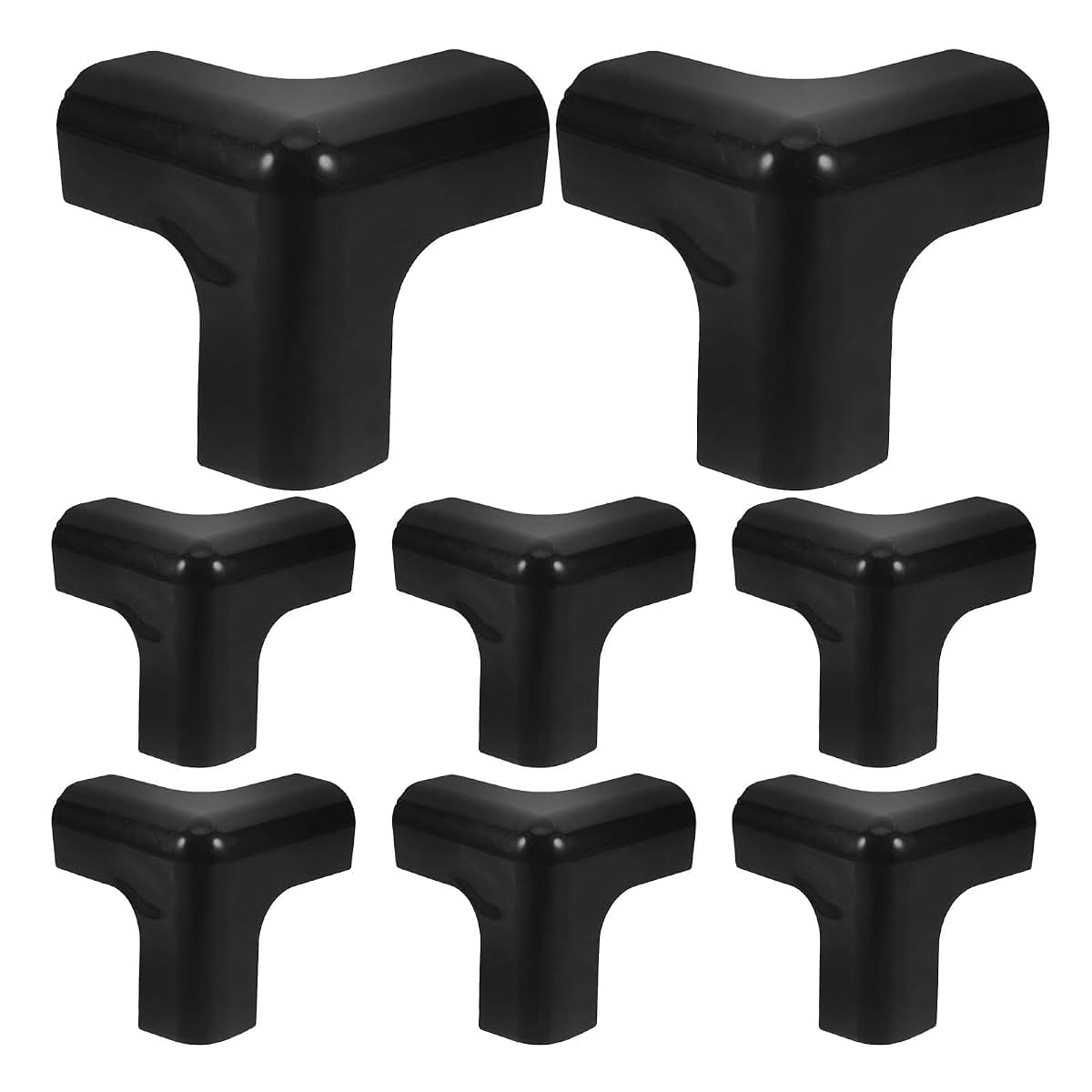 Didiseaon 8pcs Soft Black Table Edge Protectors Corner Guards for Furniture Safety