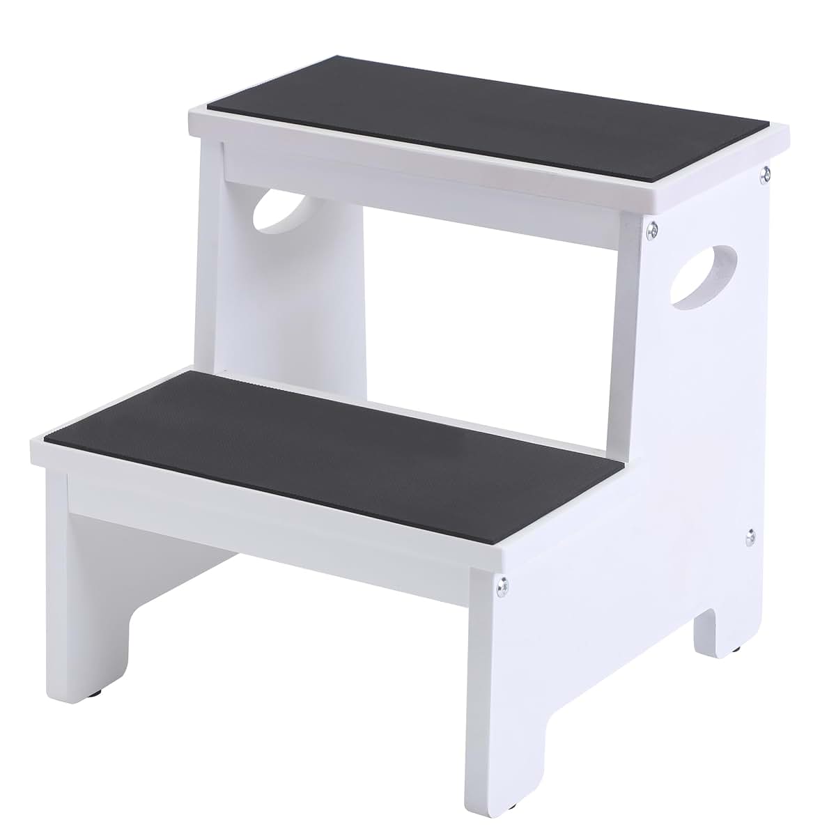 SUQANACY Kids Step Stool White Stepping Stool 2 Step Stools for Toddlers Bathroom Kitchen Counter Sink Wooden Step