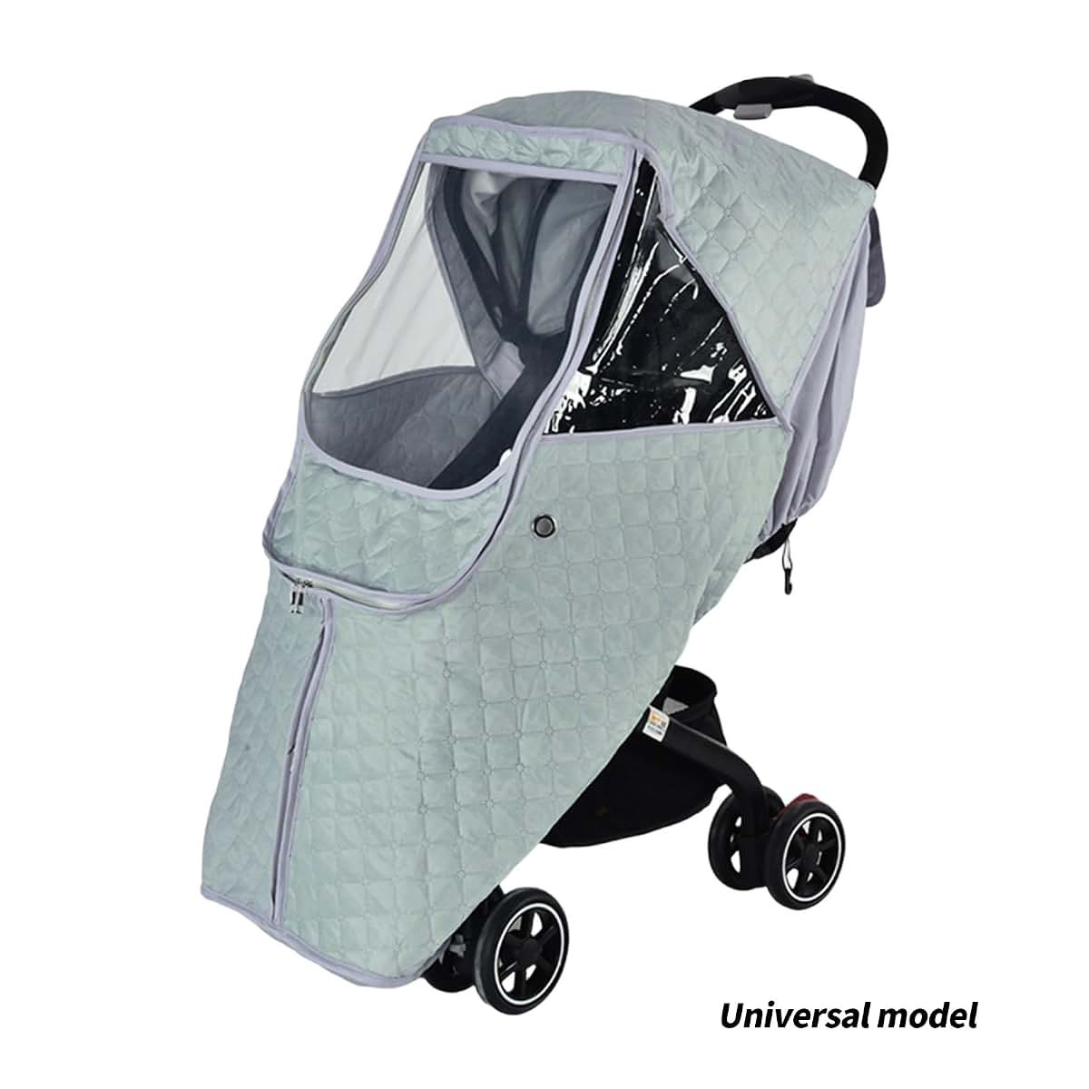 CAZSTYK General Strollers Rain Cover Winter Warm Windproof Design Clear See Window Easy Installation Breathable Fabric (photo 3)