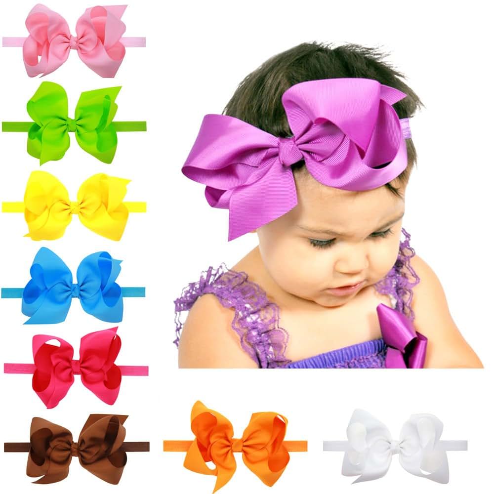Headbands With Hair Bows For Baby Girls And Kids