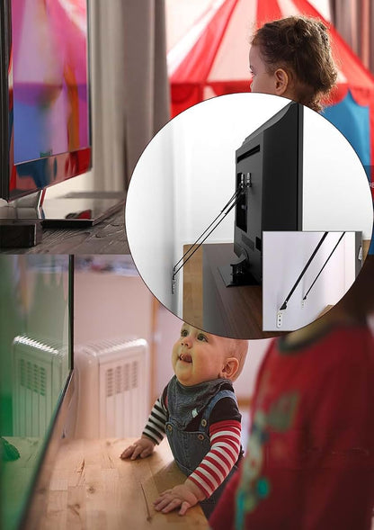 Anti-Tip TV Straps Safety Kit for Flat Screen Furniture Anchoring