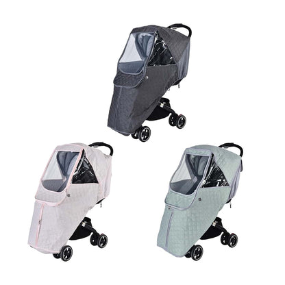 CAZSTYK General Strollers Rain Cover Winter Warm Windproof Design Clear See Window Easy Installation Breathable Fabric (photo 4)