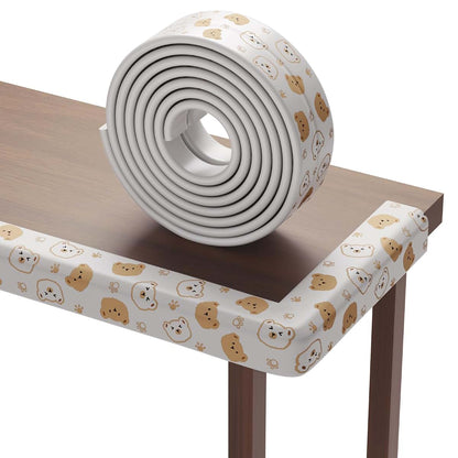 Lonlown Edge Protector for Baby Proofing, 6.5ft Soft Rubber Foam Furniture Bumper, Gray
