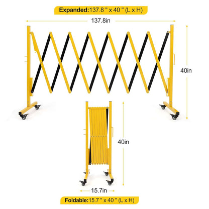 Expandable Metal Barricade, 11FT Folding Security Gate