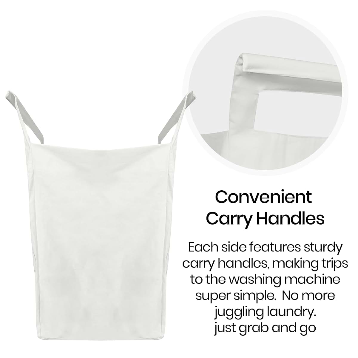 (2 Pack) Calvana Bassinet Stand Hamper Inserts, Compatible with UPPAbaby Bassinet Stands, Dual Compartment with Carry (photo 4)