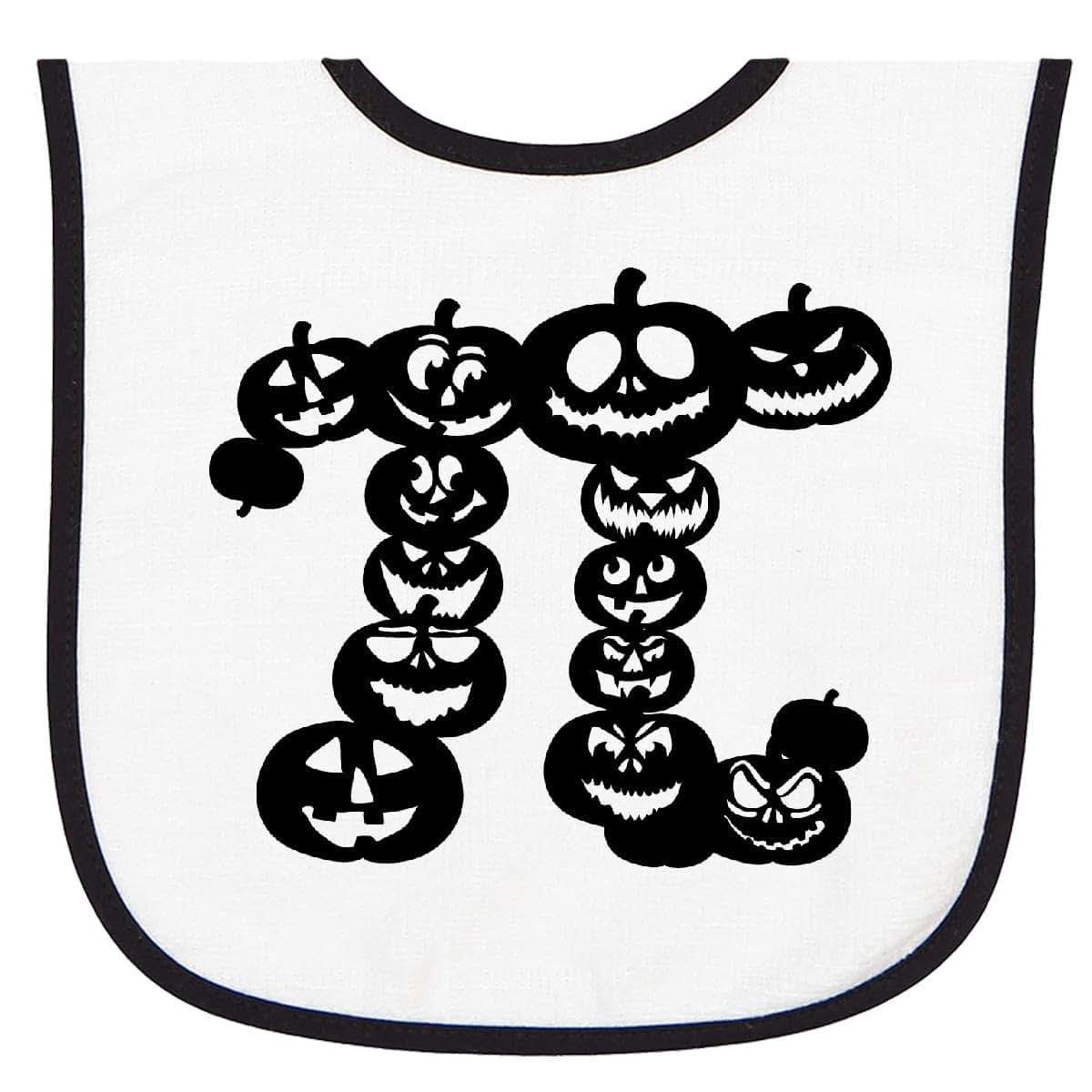 Inktastic Halloween Pumpkin Pi Symbol Baby Terry Cloth Bib