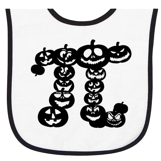 Inktastic Halloween Pumpkin Pi Symbol Baby Terry Cloth Bib