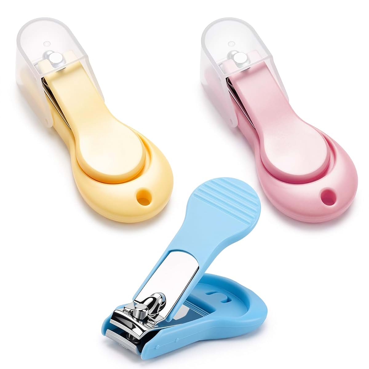 FNANJWQ 3Pc Baby Fingernail Clippers,Baby Nail Trimmer, Infant Nail Cutter