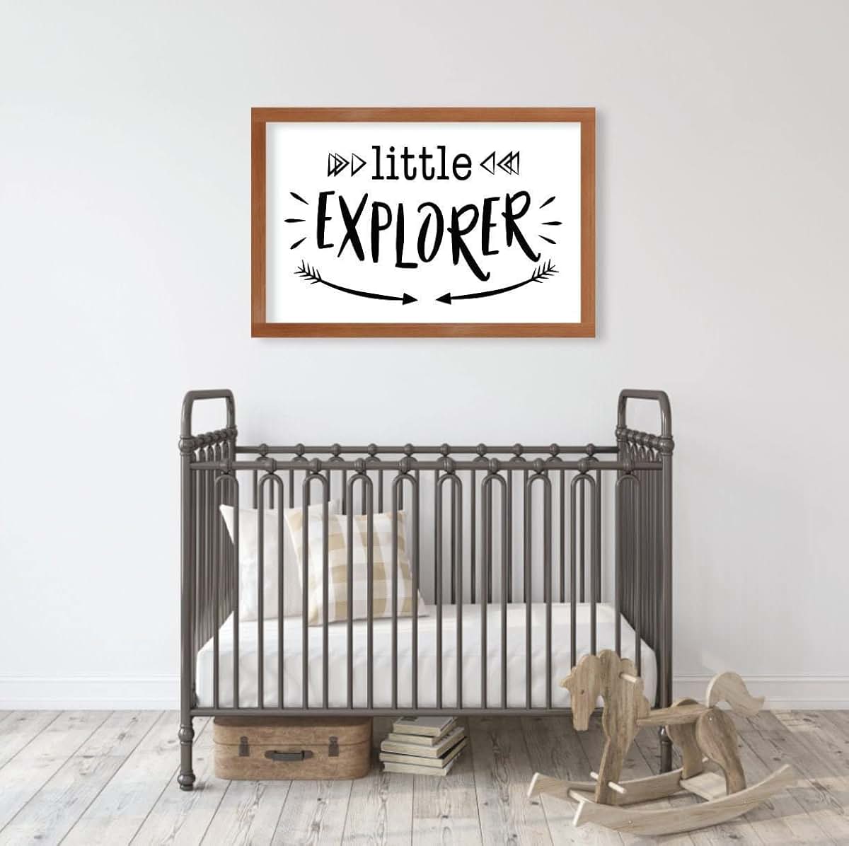 Little Explorer Wood Sign Above Crib Decor