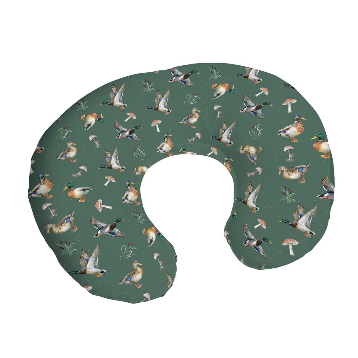 Cstdyfrv Watercolor Mallard Duck Nursing Pillow Cover (photo 2)