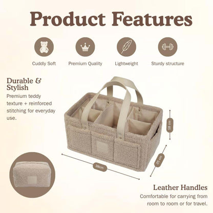 Snuggi Baby Diaper Caddy Organizer–Includes Toiletry Bag, Baby Essentials, Nursery Storage Basket, Portable Diaper (photo 3)