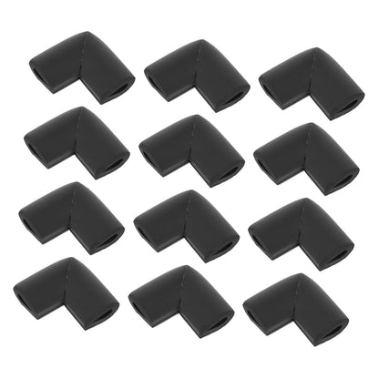 VILLFUL 12-Pack Foam Corner Protectors for Furniture, U-Shaped Black Edge Guards for Moving