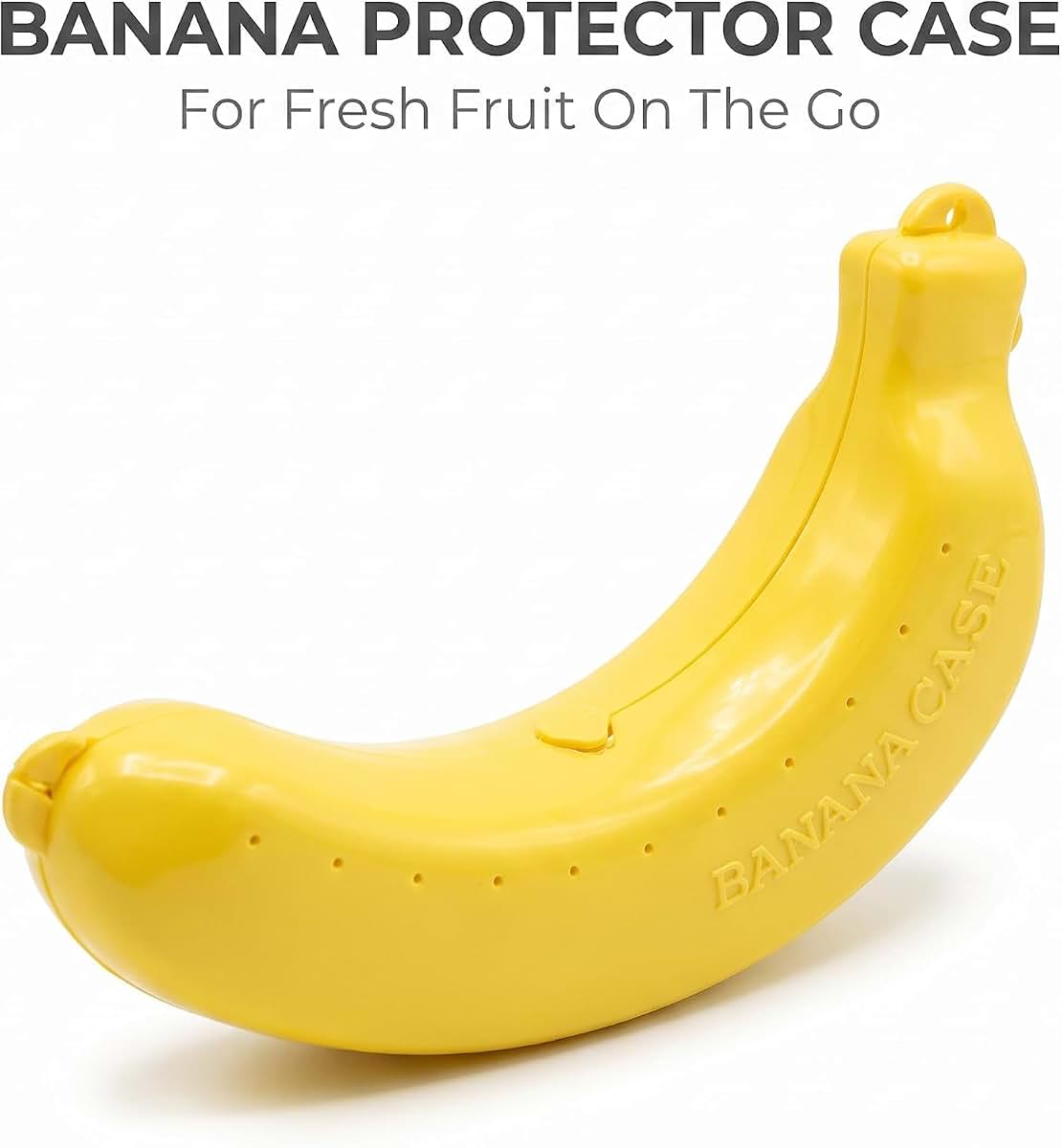 Cauaoa Yellow Banana Storage Case for Outdoor Travel and Picnic Use
