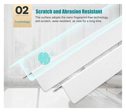 BabyOneStop PVC Wall Corner Protector, 90-Degree Edge Guard for Walls and Furniture, Grey, 0.8m