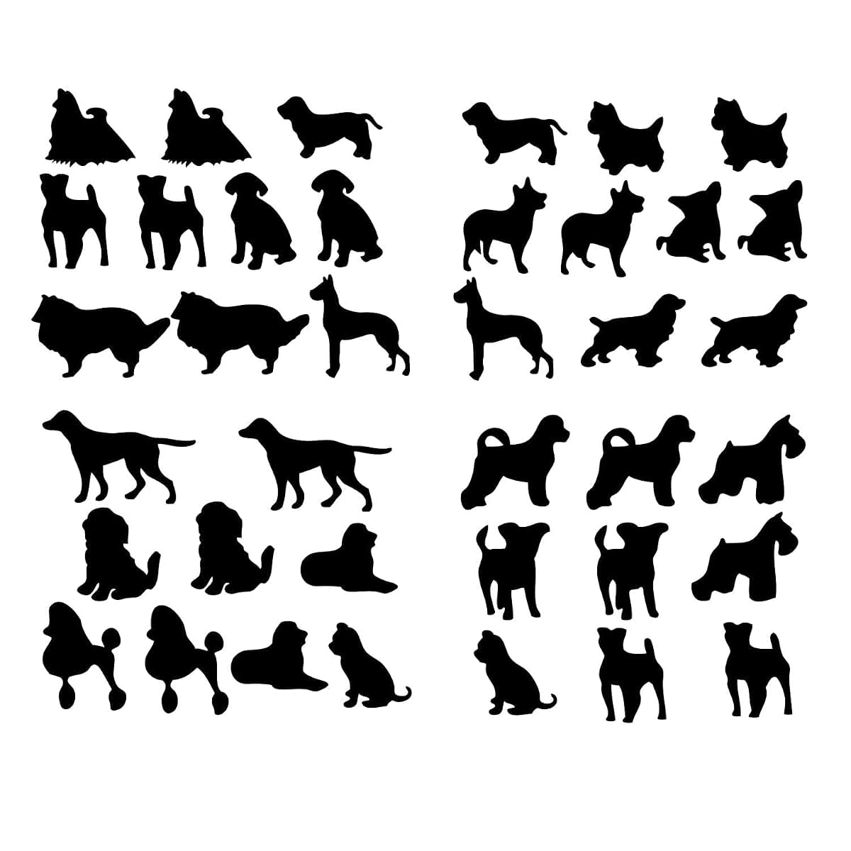 Juruoxin 38-Piece Dog Wall Decal Set For Nursery And Bedroom Decor