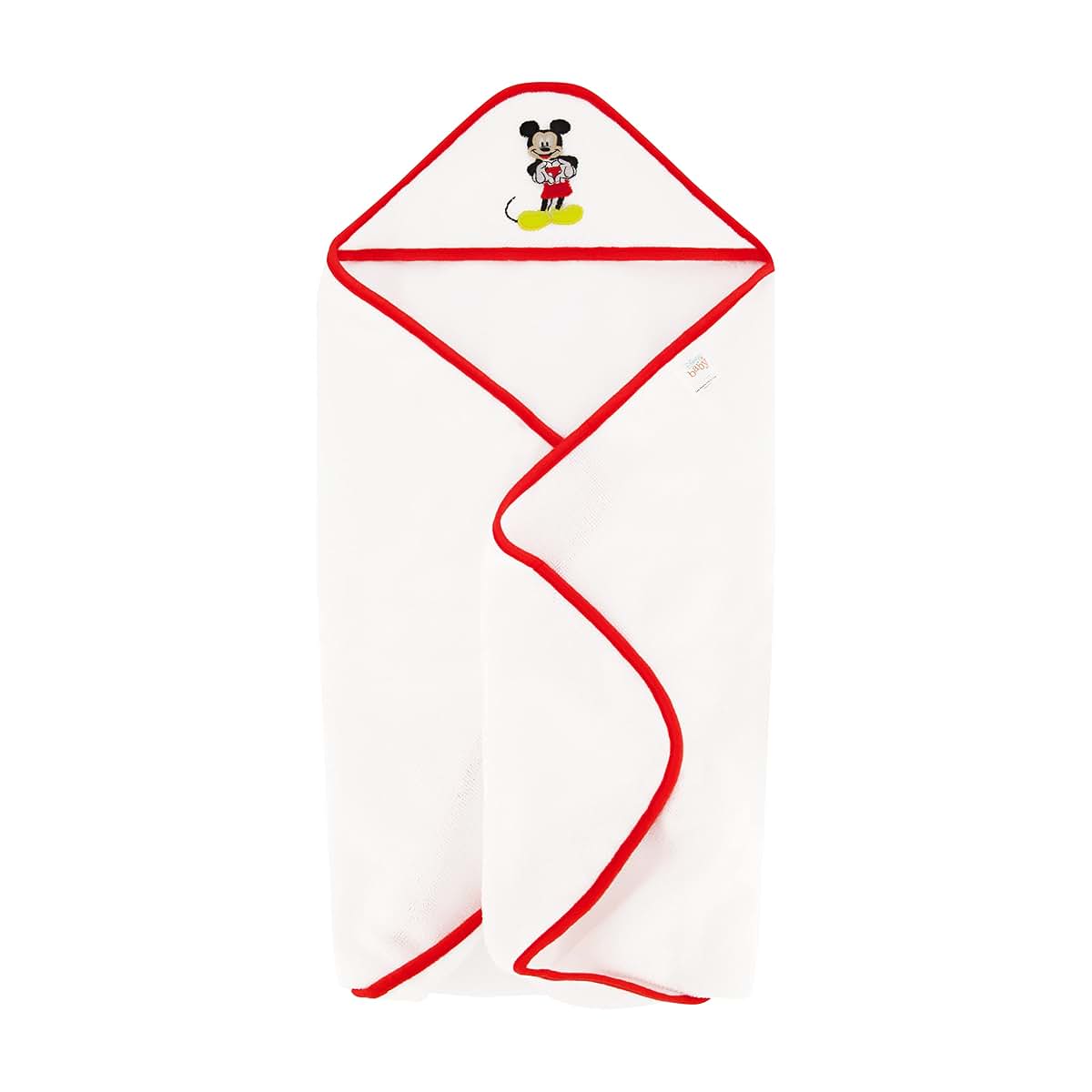 Disney Cudlie Baby Boy Mickey Mouse 2 Pack Hooded Towels In Happy Place Print