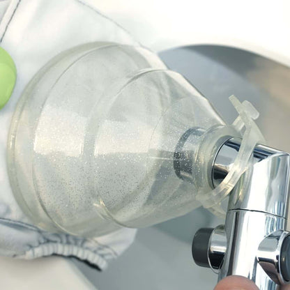 Diaper Dawgs Cloth Diaper Sprayer Splatter Shield with Gusset Stretcher + Laundry Mitts | Perfect for Rinsing Cloth