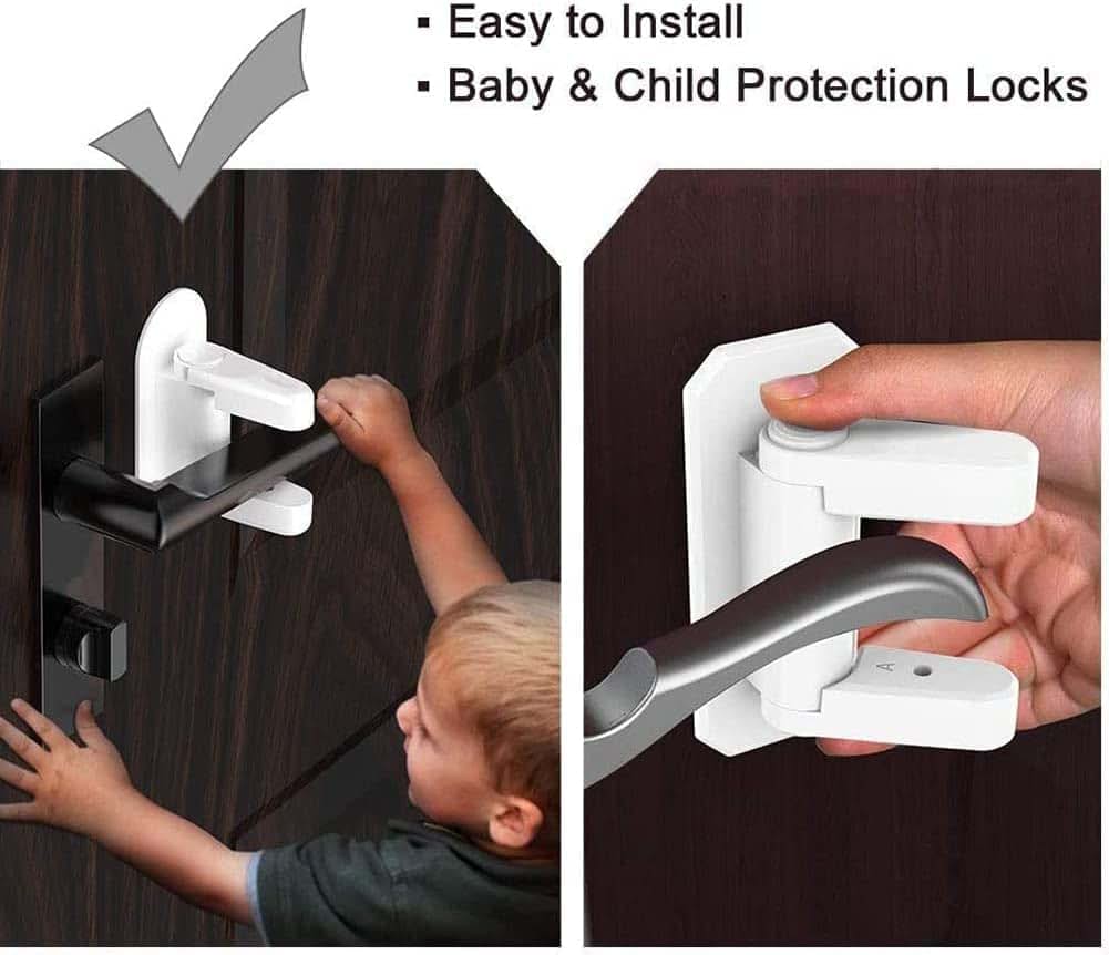 Door and Window Handle Locks for Kids | Adhesive Safety Lock System