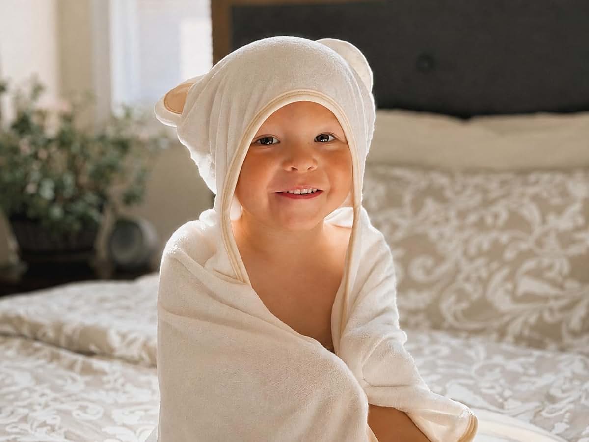 Minizir Hooded Baby Towel Set With Bear Ears (photo 3)