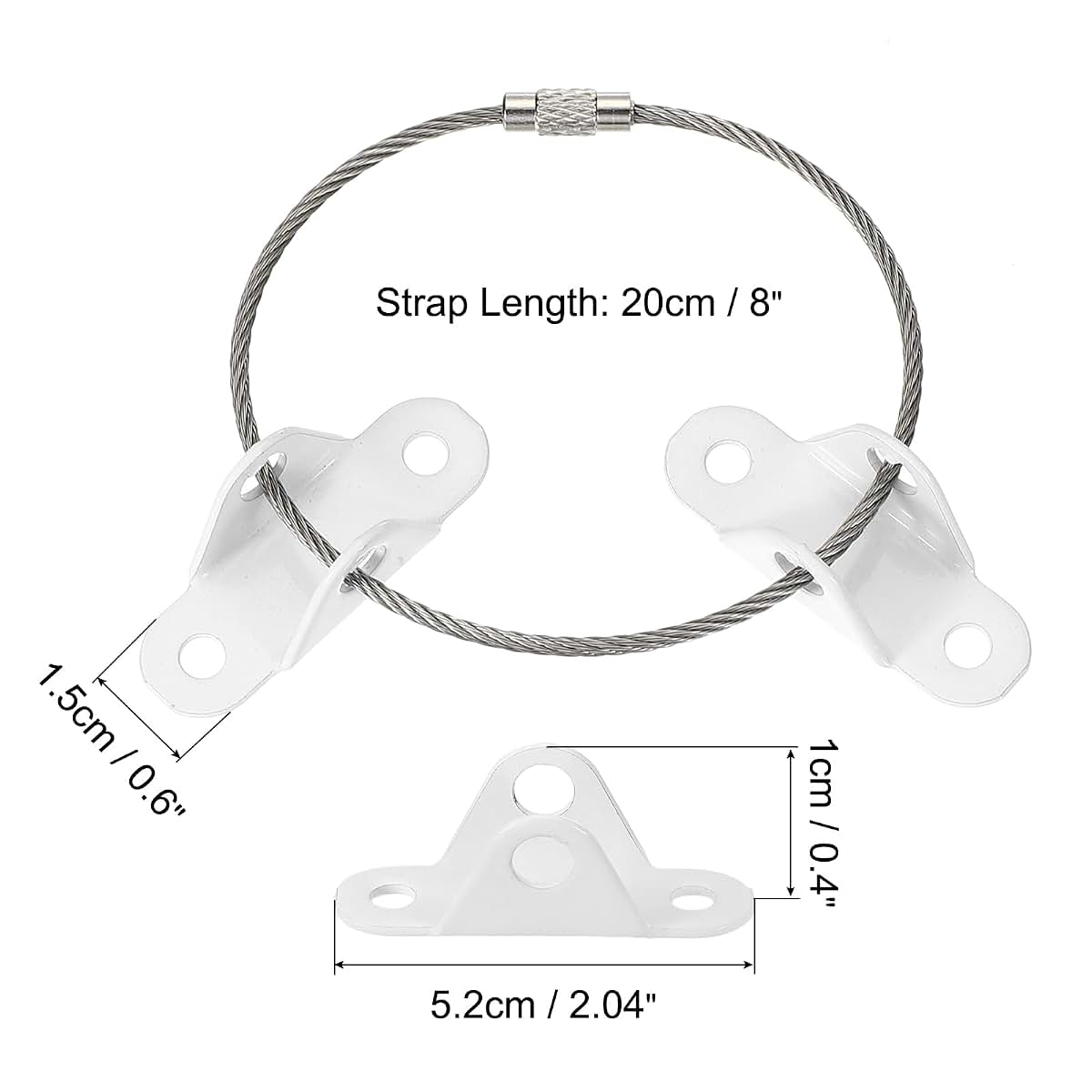 Meccanixity Furniture Anchors - Stainless Steel Wall Securing Straps