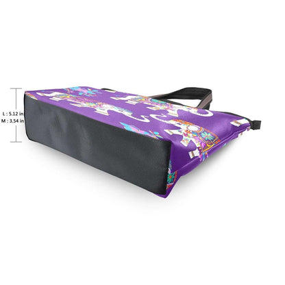 Loancwa Colorful Elephant Floral Print Tote Bag