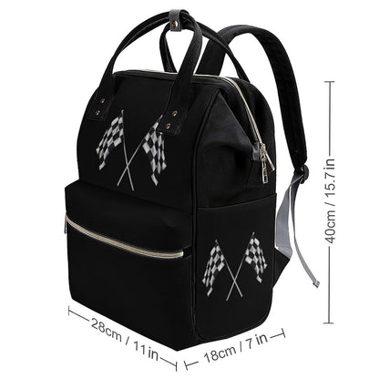 Songting Diaper Bag Backpack in Black-Style Checkered Print (photo 2)